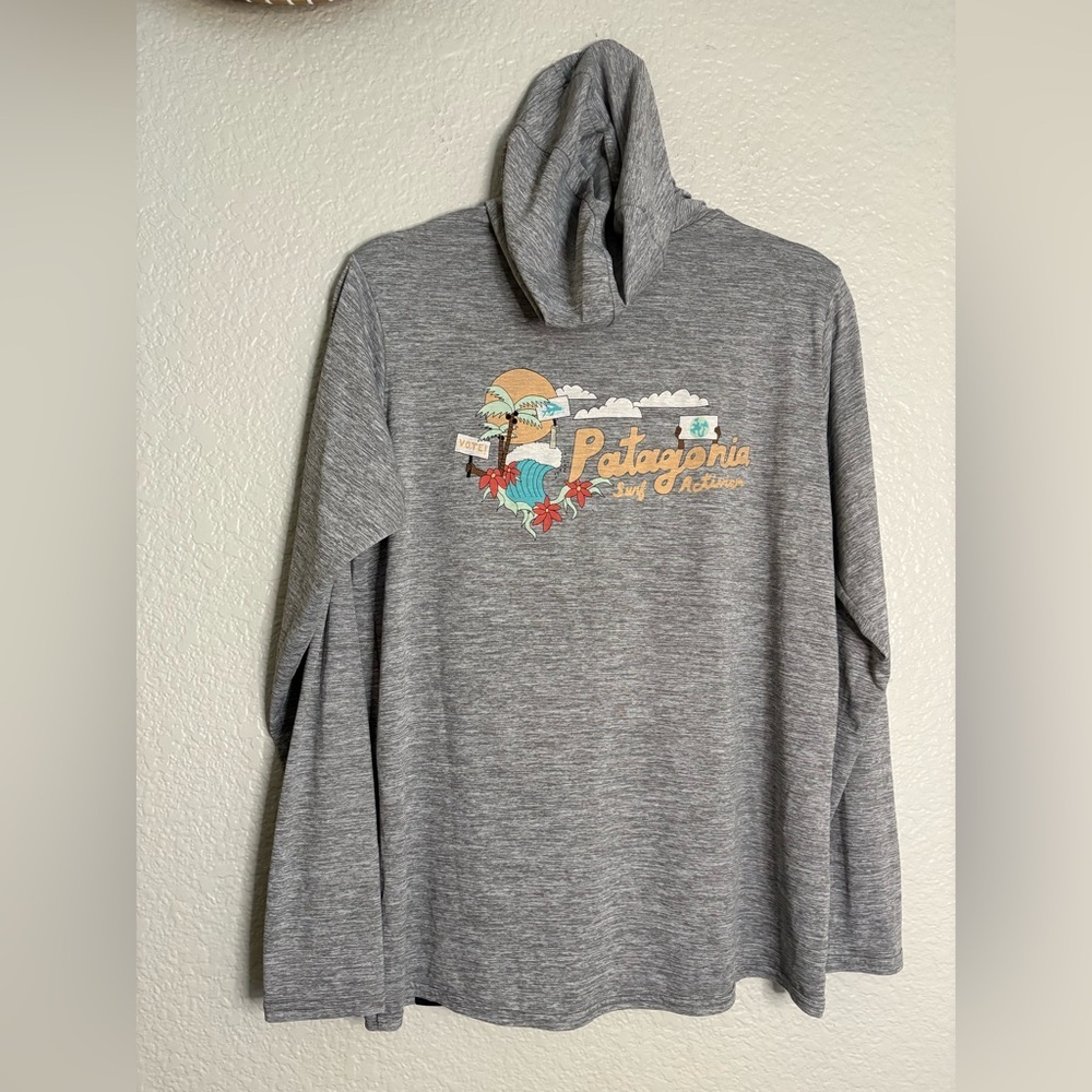 Patagonia Women's Capilene Cool Daily Graphic Hoody Lightweight Long Sleeve Tee